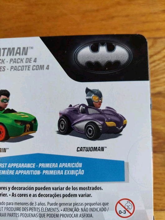 Hotwheels Racer Verse: Batman (4 Pack) - Batman Harley Quinn, Robin, Catwoman