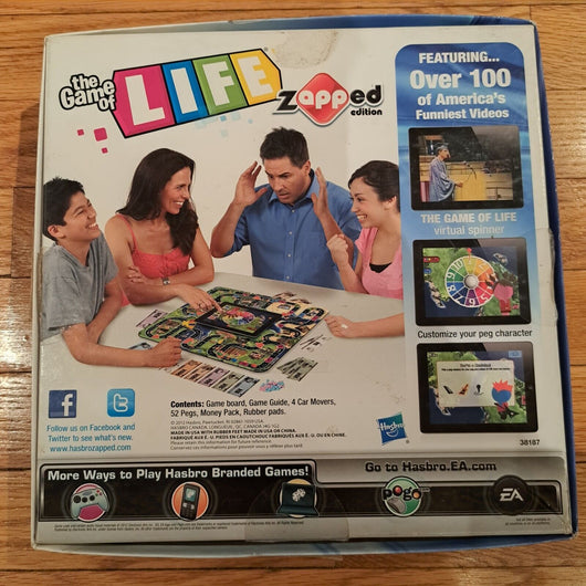 The Game of Life ZAPPED Modern version Great For Game Night, Fast Shipping
