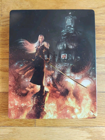 Final Fantasy 7 Remake PS4  Sephiroth Steel Book W/Disc 2 & Soundtrack Disc,Read