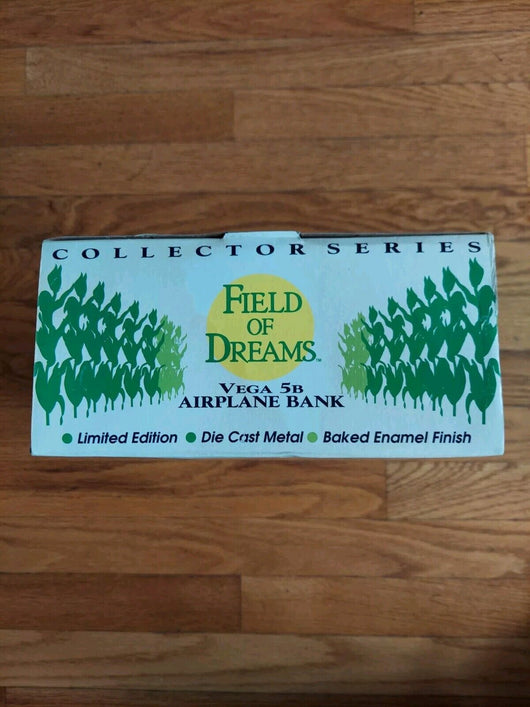 Field Of Dreams Vega 5B Airplane Bank Collector Series Spec Cast 1993, Fast Ship