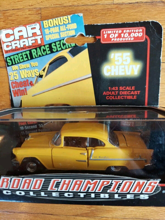 Road Champs Collectibles: Chevy 5 Car Lot ('55 Chevy, '55 Chevy W/Flames, '69...