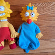Vintage 90s Simpsons Burger King Plush Doll Set 4 Homer Marge Maggie Lisa
