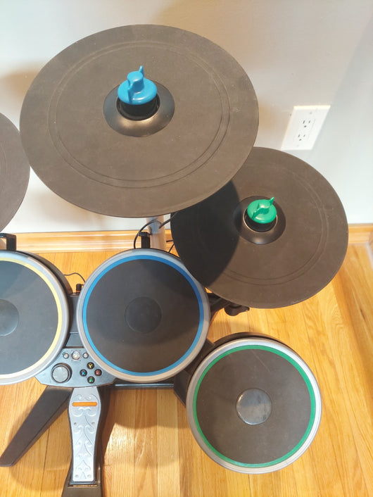 Xbox 360 Rock Band 3 Wireless Pro Drum Set & Pro Cymbals Kit W/Pedal & Stick