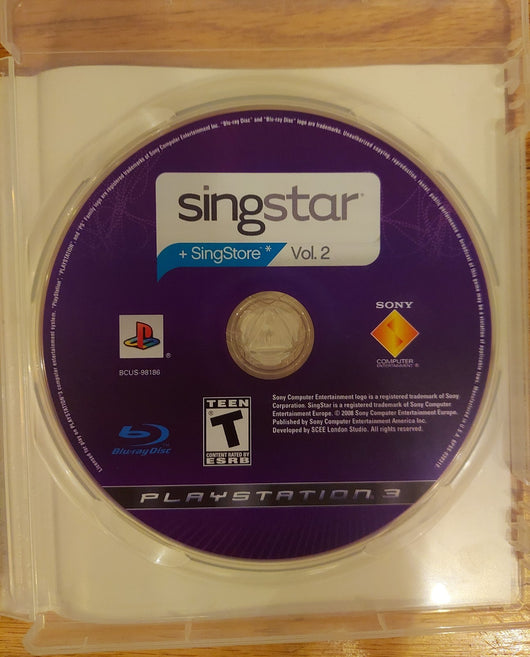 Red Singstar Mic W/USB Converter & Singstar Vol. 2 For PS3 - Fast Shipping!