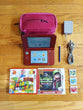 New Nintendo 3DS XL (Maroon) Bundle W/Stylus, Charger, Carrying Bag, & 5 Games