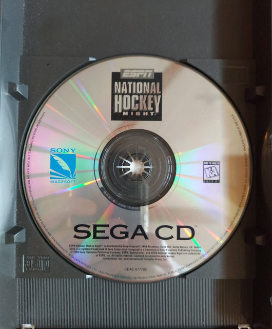 ESPN National Hockey Night (CIB) - Sega CD Game Sports, Works, Fast Shipping!