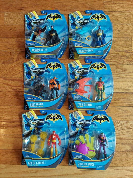 DC Comics, Batman Unlimited (2013) - 6 Figure Lot, Batman,Joker,Robin,The Flash
