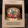 Vintage Walt Disney Seven Dwarfs Keepsake Ornament 1982 Hallmark Satin Fast Ship