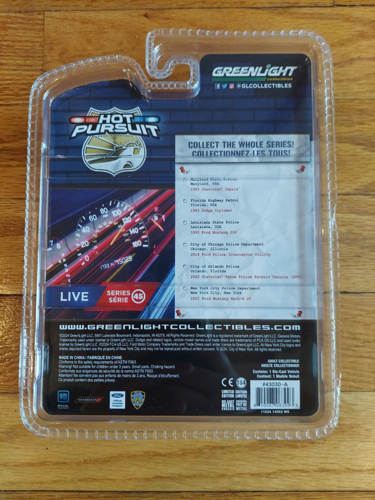 Greenlight Hot Pursuit 1988 Dodge Diplomat California Highway Patrol Diecast