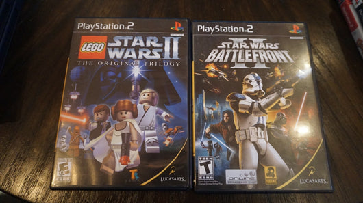 LEGO Star Wars II: The Original Trilogy (PS2) & Star Wars Battlefront 2 (CIB)