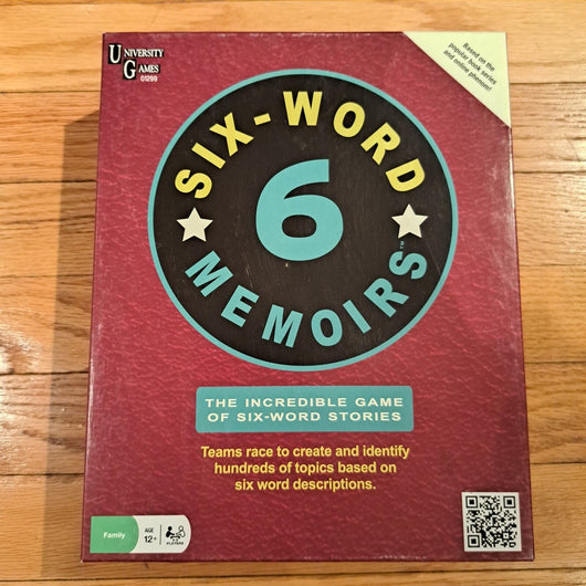 SIX WORD MEMOIRS Party Team Fun Storytelling Game - Complete Great for Game Nite