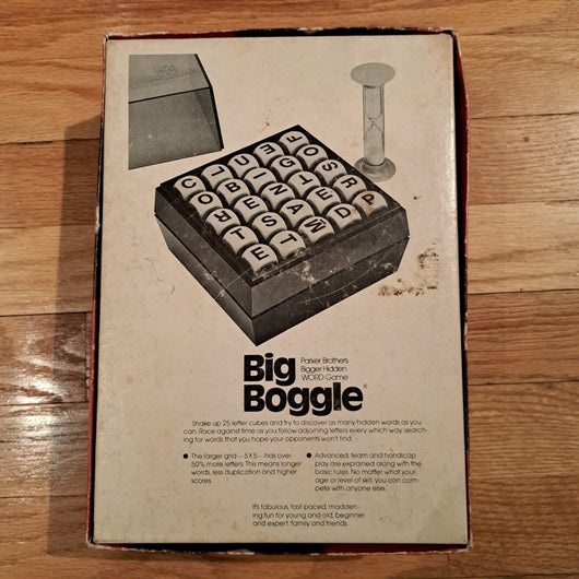 Big Boggle Game by Parker Brothers Vintage 1979