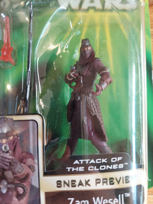 Star Wars: Attack Of The Clones Sneak Preview Combo - R3-T7 & Zam Wesell - NEW