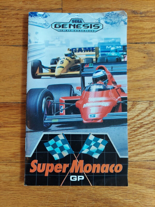 Super Monaco GP (Sega Genesis, 1990) CIB Complete In Original Box, Tested