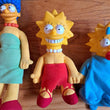 Vintage 90s Simpsons Burger King Plush Doll Set 4 Homer Marge Maggie Lisa
