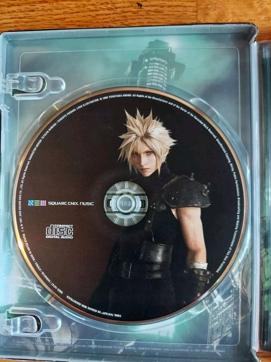 Final Fantasy 7 Remake PS4  Sephiroth Steel Book W/Disc 2 & Soundtrack Disc,Read