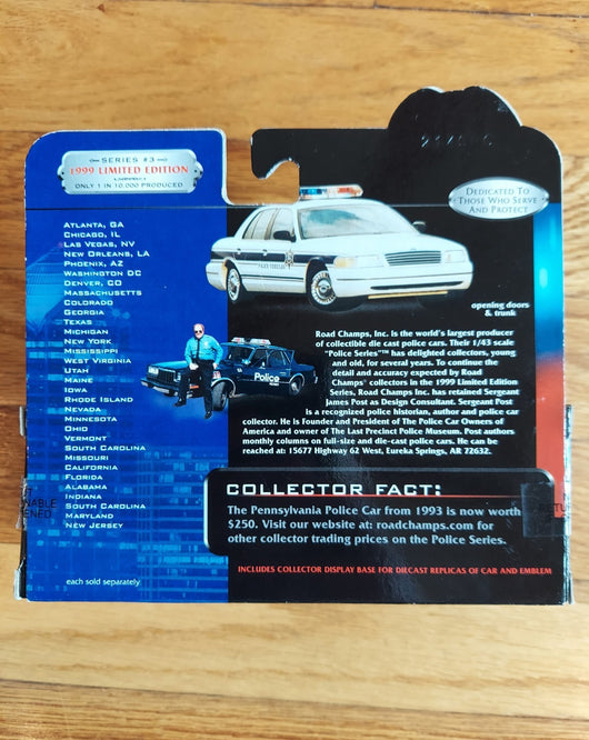 Road Champs Collectibles: Police Series 3 - 1/43 Scale - Indiana State Police