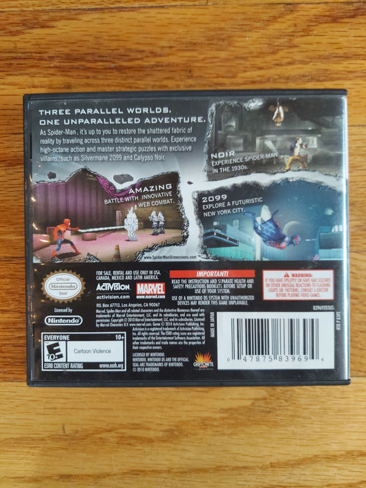 Spider-Man: Shattered Dimensions DS - No Manual, Works, Fast Shipping!