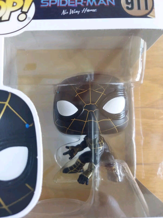 Funko Pop Marvel Spider-Man No Way Home #911 Black Gold Suit Vinyl Figure New