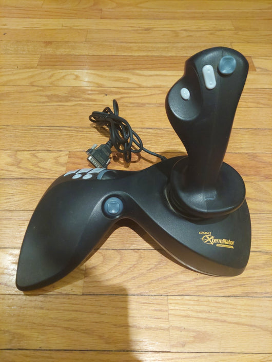 Gravis Xterminator Black Dual Flight Joystick For PC - Tested/Works - Mod. 10511