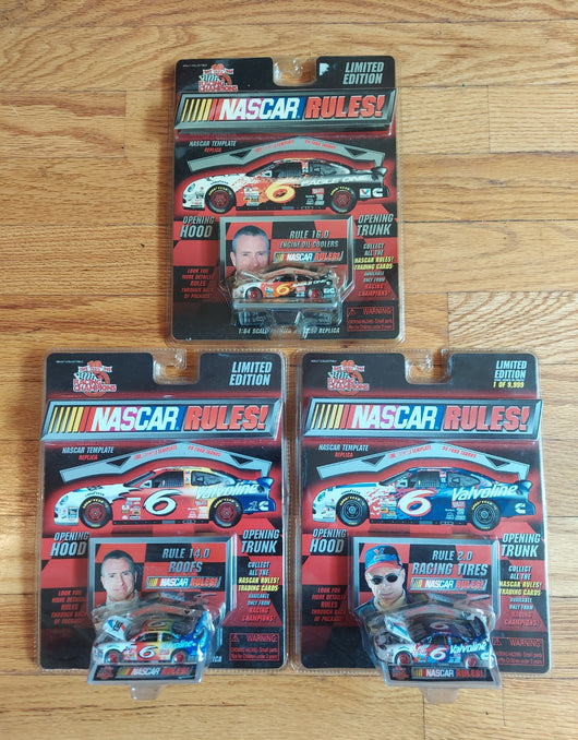 Racing Champions: Nascar Rules! #6 Mark Martin 3 Car Bundle - 1/64 Scale - NEW