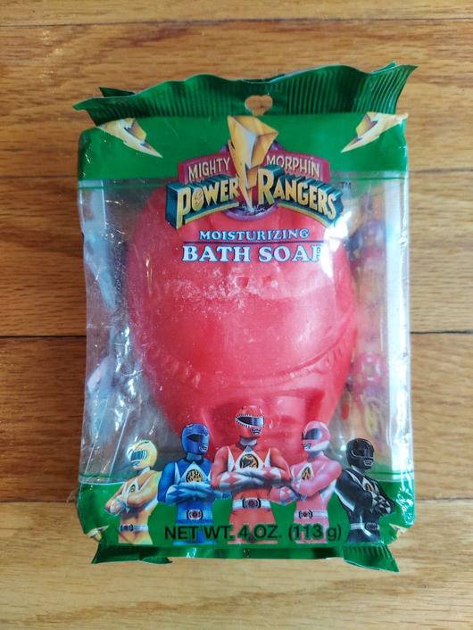 1994 Mighty Morphin Power Rangers - Red Ranger Bath Soap, Fast shipping!