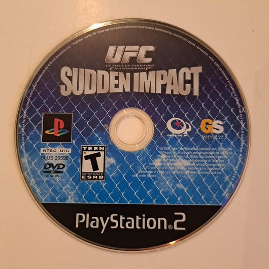 UFC Sudden Impact (Sony PlayStation 2, 2004 PS2) Disc Only, Great Condition