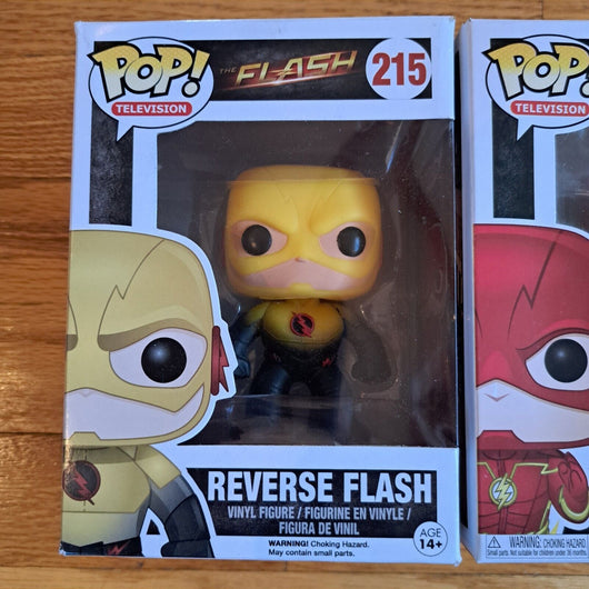Funko Pop! Television: The Flash & Reverse Flash BUNDLE #215 & #713, FAST SHIP