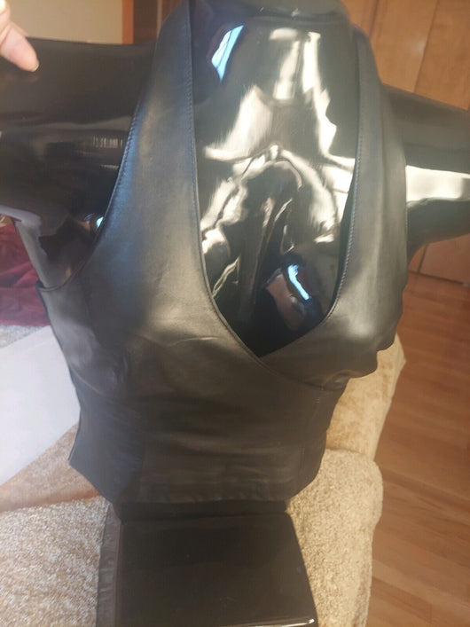 Lambskin Couture Halter Top (PRADA OR OSCAR DE LA RENTA) with Crystal Broach
