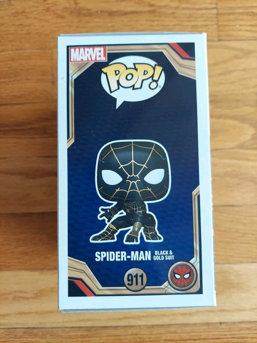 Funko Pop Marvel Spider-Man No Way Home #911 Black Gold Suit Vinyl Figure New