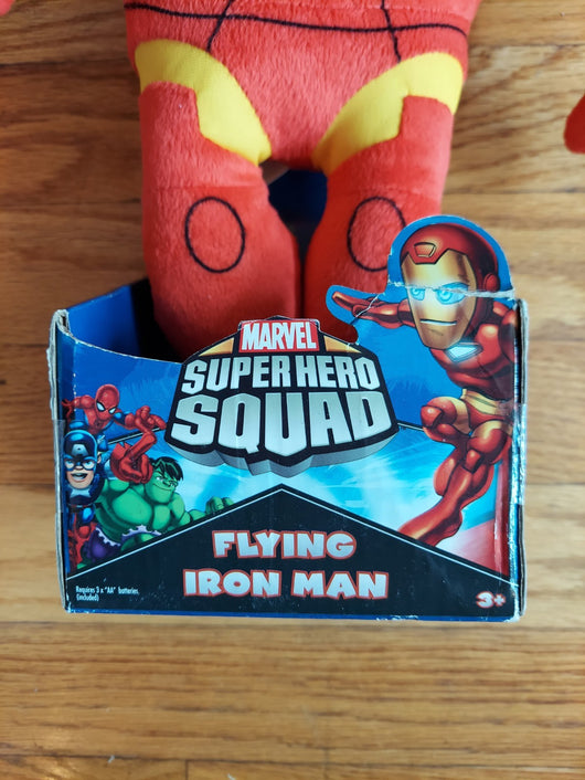 Marvel Super Hero Squad: Flying Iron Man Plush Toy W/ Lights & Sounds Fast Ship!