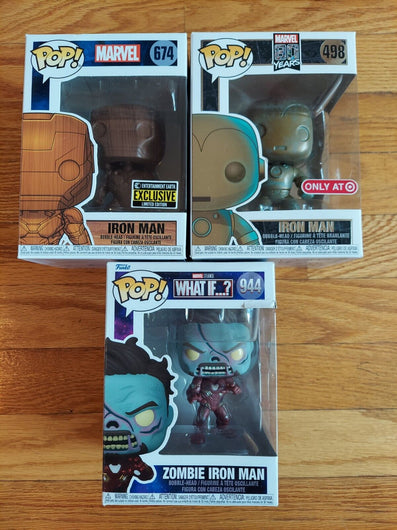 Funko POP! Iron Man BUNDLE,#674, #498 & #944, New In Box, Exclusives,Fast Ship