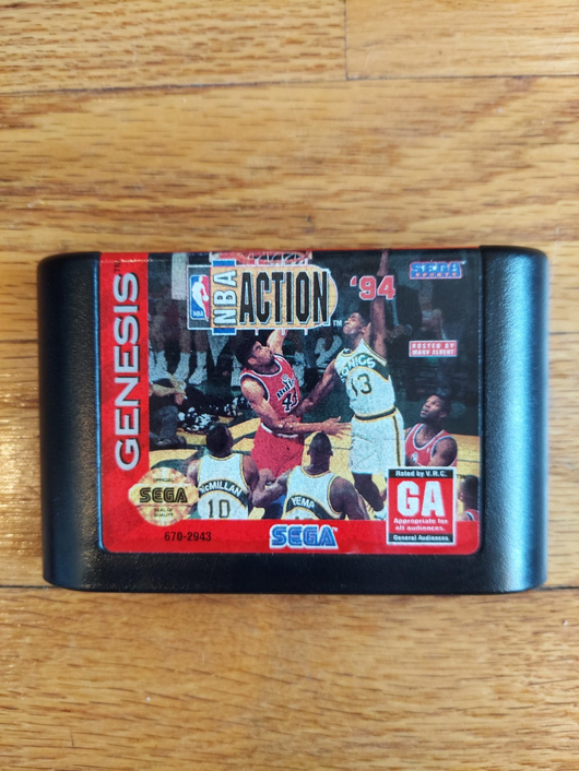 Sega Genesis Sports Bundle - 3 Games (NBA  Action '94, Mario Lemieux Hockey, RBI