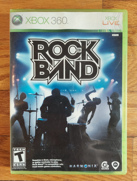 Xbox 360 Rockband Bundle W/Wired Drum Set, Kick Pedal, Drum Sticks, Wired Fender