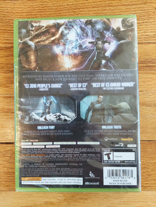 Star Wars: The Force Unleashed 2 - Sealed/Brand New - Xbox 360