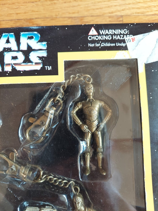 Star Wars Bronze Key Chain Figures - Luke Skywalker, Darth Vader, R2-D2, C-3PO