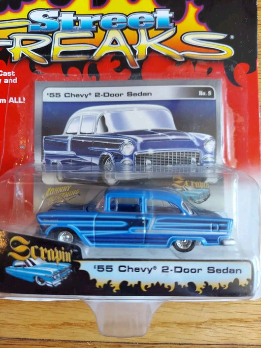 Johnny Lightning Street Freaks Zingers '55 Chevy 2 Door Sedan Flyin' Fifty-Fiver