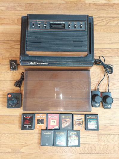 Atari 6-Switch 2600 (CX-2600) - Tested/Works - W/Game Center Storage Container