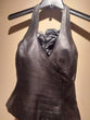 Lambskin Couture Halter Top (PRADA OR OSCAR DE LA RENTA) with Crystal Broach