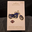 Hallmark Keepsake 2008 Blue Harley Davidson FXCWC Softail Rocker C Motorcycle