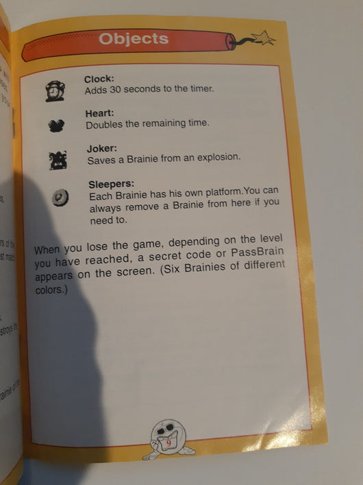 The Brainies Authentic Original SNES Super Nintendo Manual Only 