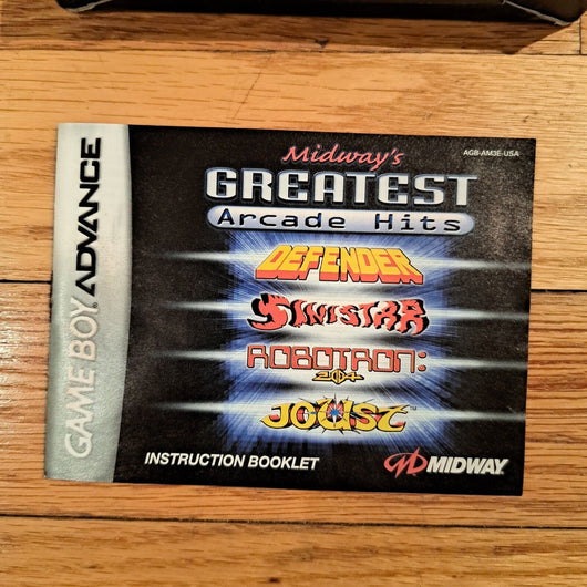 GBA - Midway's Greatest Arcade Hits Nintendo Gameboy Advance Complete,Fast Ship