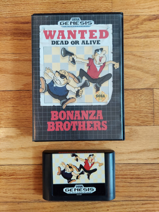 Bonanza Brothers: Wanted Dead Or Alive (No Manual) - Sega Genesis, Works
