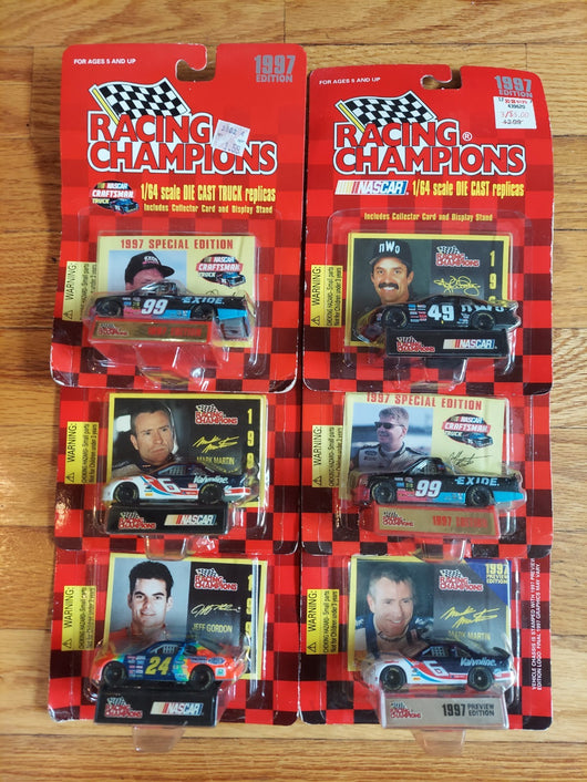 Racing Champions: Nascar 1997 Edition - Lot Of 6 - 1/64 Scale - NEW Sealed