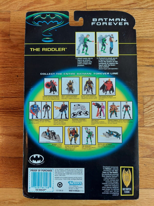Batman Forever - The Riddler (with Trapping Brain-Drain Helmet) Vintage Kenner