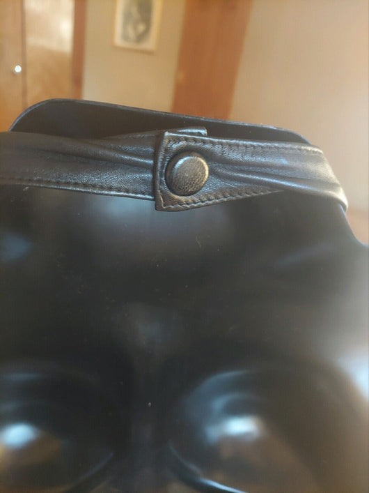 Lambskin Couture Halter Top (PRADA OR OSCAR DE LA RENTA) with Crystal Broach