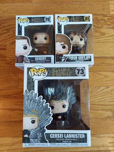 Funko Pop! Game Of Thrones Bundle (Cersei Lannister #73, Gendry #70, Theon #81