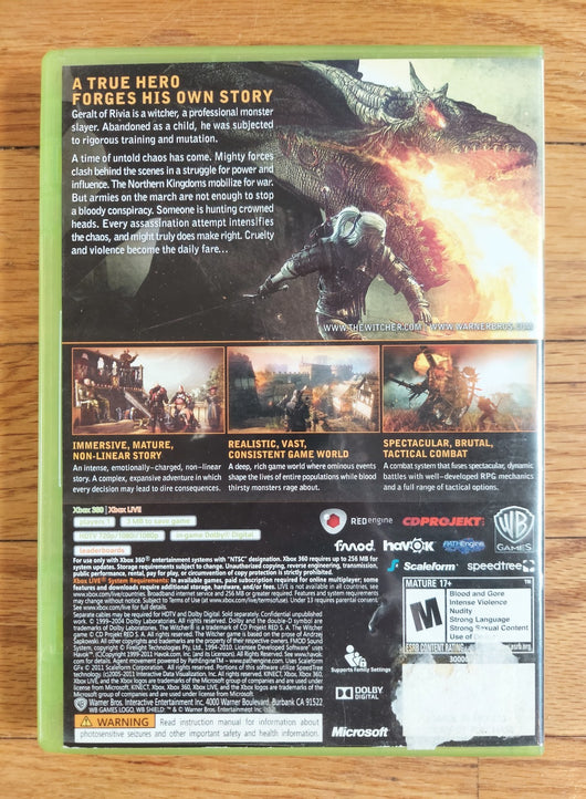 The Witcher 2: Assassins Of Kings Enhanced Edition (Missing Soundtrack Disc)