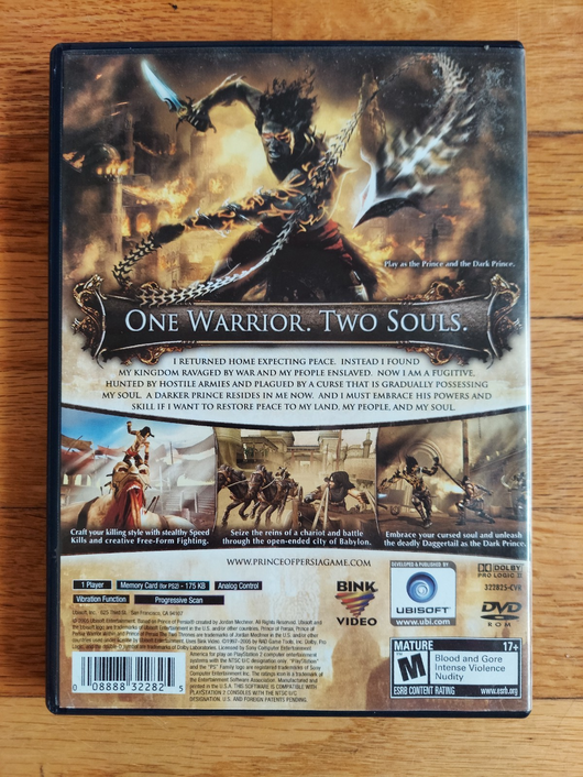 Prince Of Persia: The Two Thrones PS2 (CIB), Works, Fast Shipping!