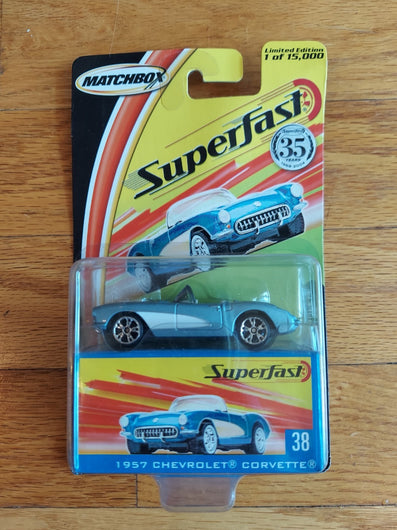 Matchbox: Super Fast - 1957 Chevrolet Corvette - 1/64 Scale - Fast Shipping!